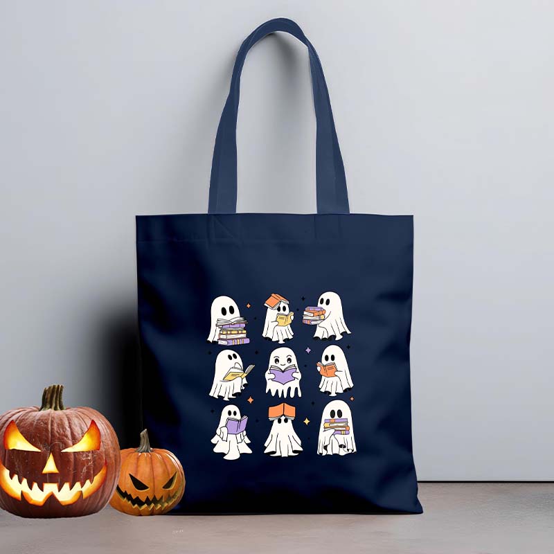 Halloween Bookish Ghosts Tote Bag