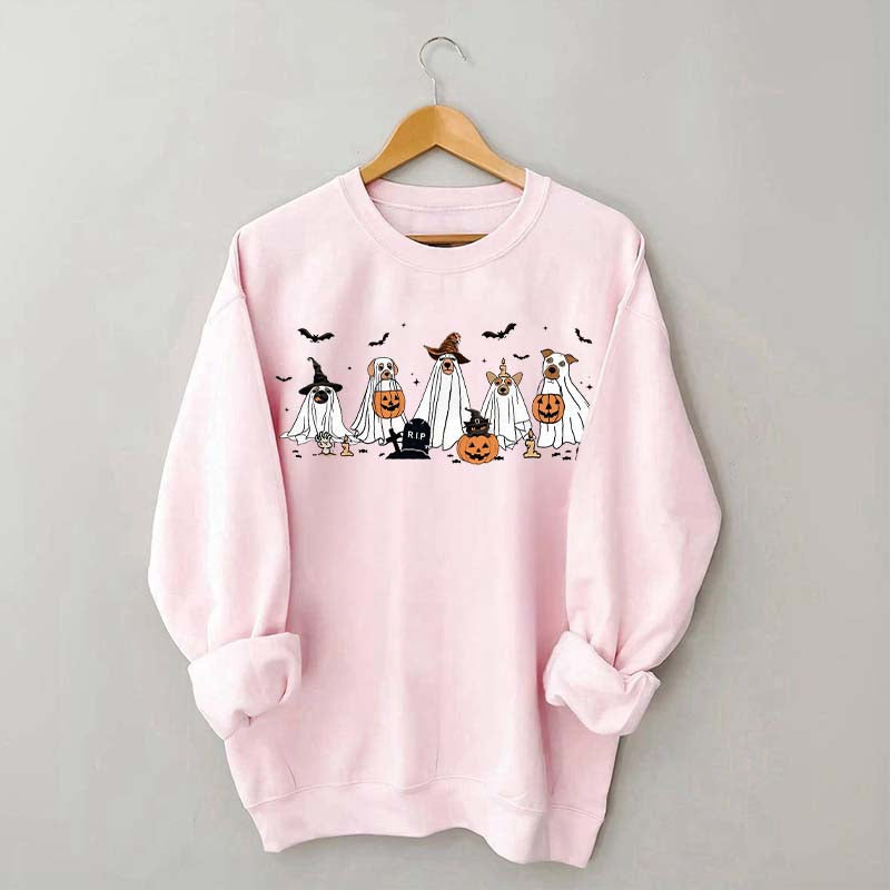 Cute Ghost Dogs Halloween Sweatshirt