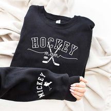 Hockey Mom Kids Name Sweatshirt