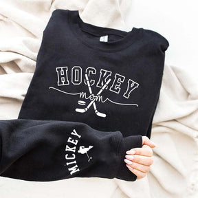 Hockey Mom Kids Name Sweatshirt