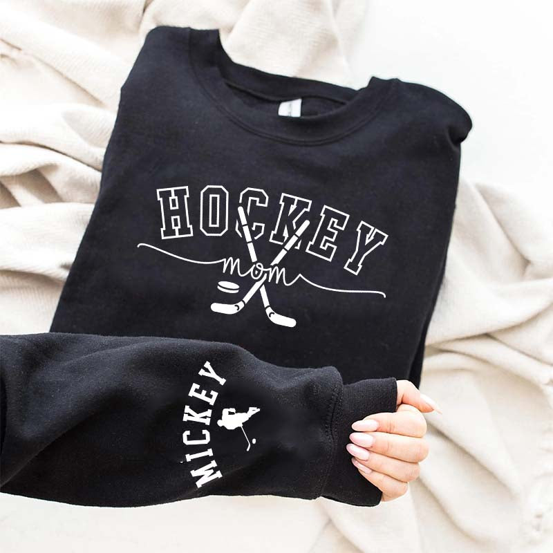 Hockey Mom Kids Name Sweatshirt