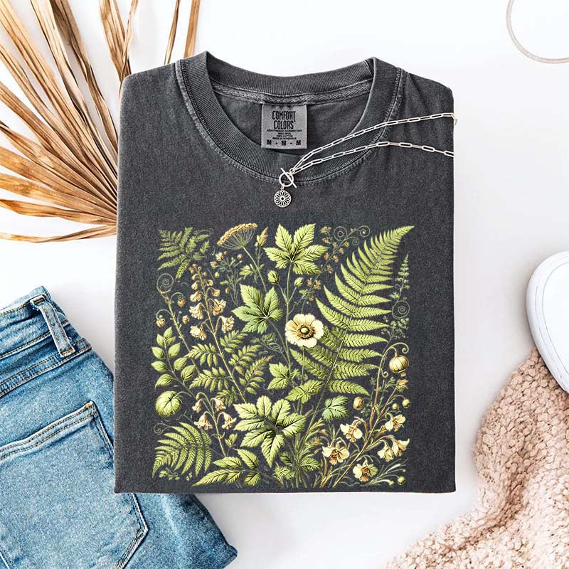 Botanical Fern & Wildflowe T-Shirt