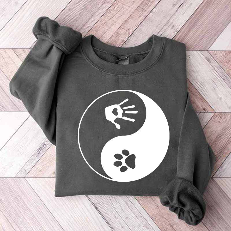 Yin and Yang Dog Paw Sweatshirt