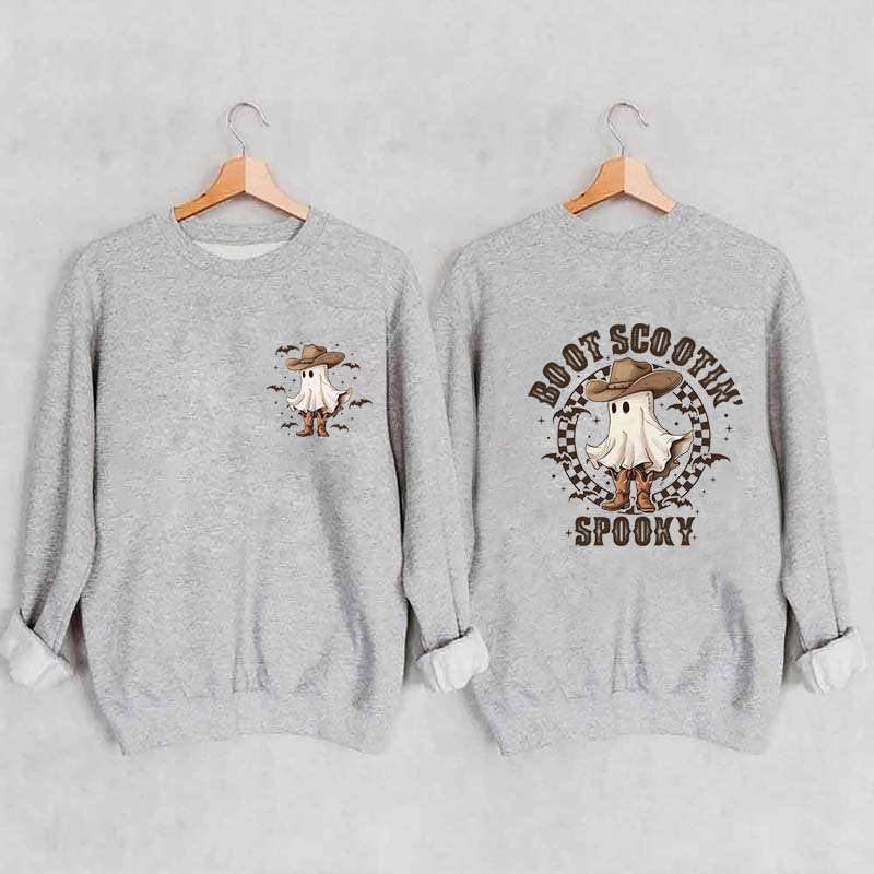 Boot Scoot Spooky Cowboy Ghost Sweatshirt