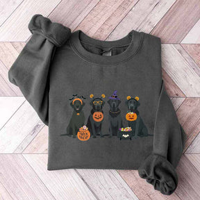Halloween Black Lab Fall Dog Sweatshirt