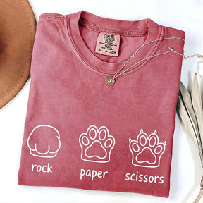 Rock Paper Scissors Paw Dog Mom T-Shirt