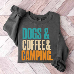 Dogs Coffee Camping Adventure Sweatshirt