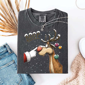 Boop Reindeer Comfort Colors Christmas T-Shirt