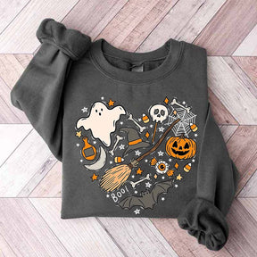 Cute Halloween Doodles Hearth Sweatshirt