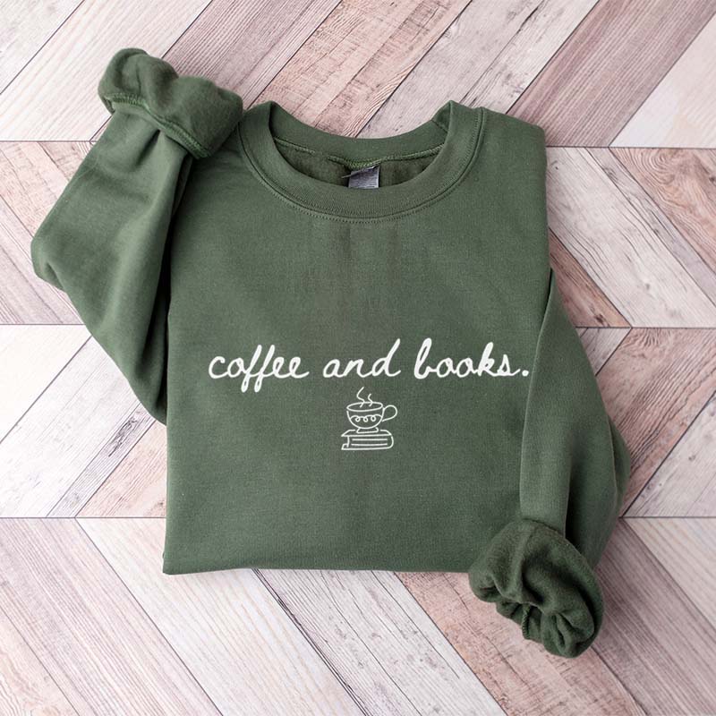 Coffee and Books Reading Sweatshirt