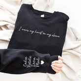 Custom I Wear My Heart On My Sleeve Sweatshirt