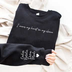 Custom I Wear My Heart On My Sleeve Sweatshirt