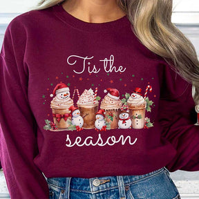 Christmas Snowman Coffee Sweatshirt