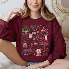 Christmas Song Lyrics Collage Sweatshirt