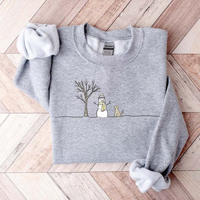 Dog Christmas Snowman Sweatshirt