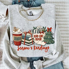 Season's Readings Christmas Book Lover Sweatshirt