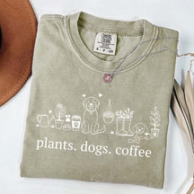 Plant and Dog Lover Summer T-Shirt