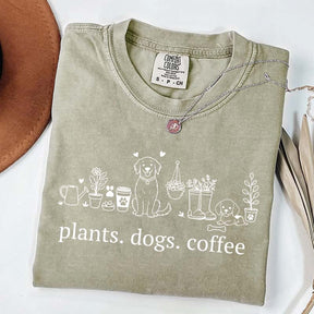 Plant and Dog Lover Summer T-Shirt