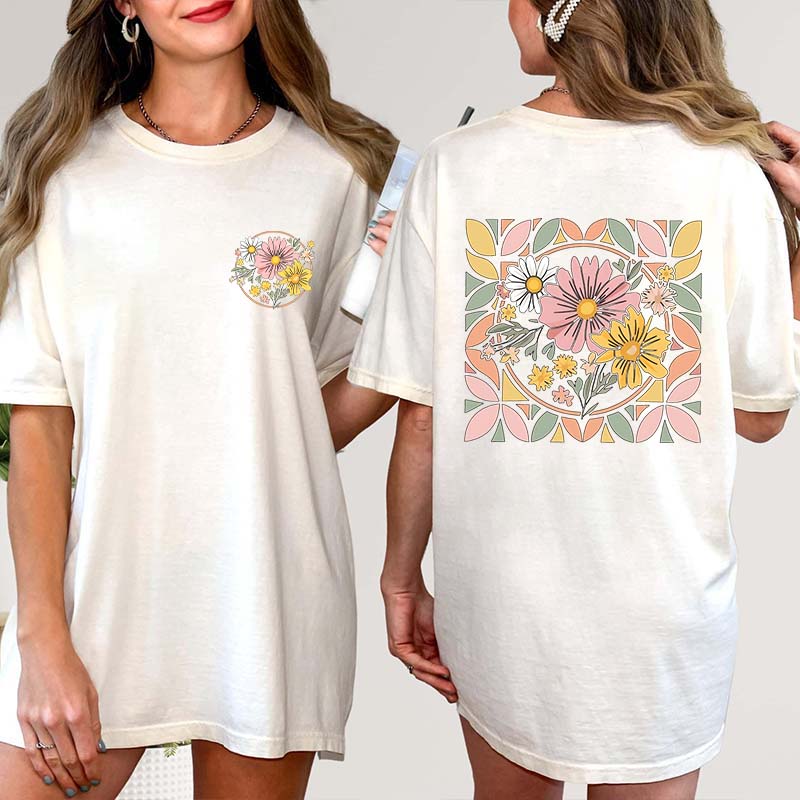 Spring Floral Graphic Lover T-Shirt
