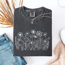 Wild Flower Minimalist Floral T-Shirt