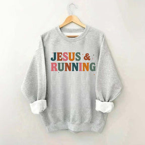 Jesus Running Marathoner Sweatshirt