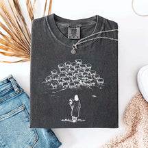 Jesus and Sheep Religious Women T-Shirt
