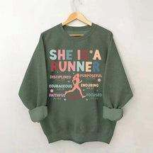Half Marathon Running Religous Sweatshirt