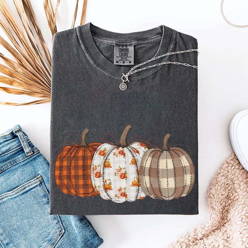 Autumn Fall Pumpkins Retro T-Shirt