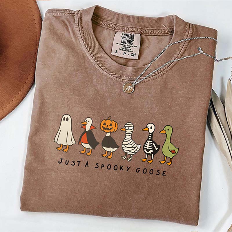 Just A Spooky Goose Halloween T-Shirt