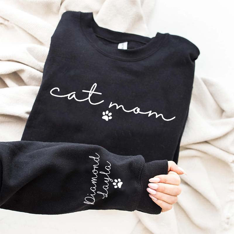 Custom Cat Mom Cute Sweatshirt