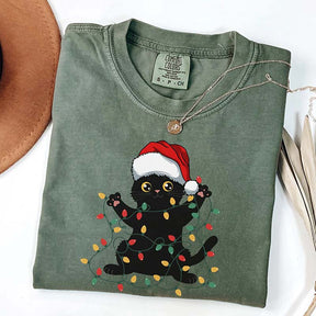 Cute Cat Christmas Lover Christmas T-Shirt