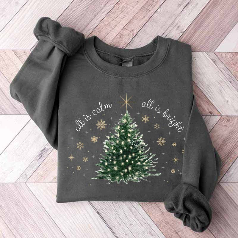 Minimal Chic Holiday Bright Christmas Tree Sweatshirt