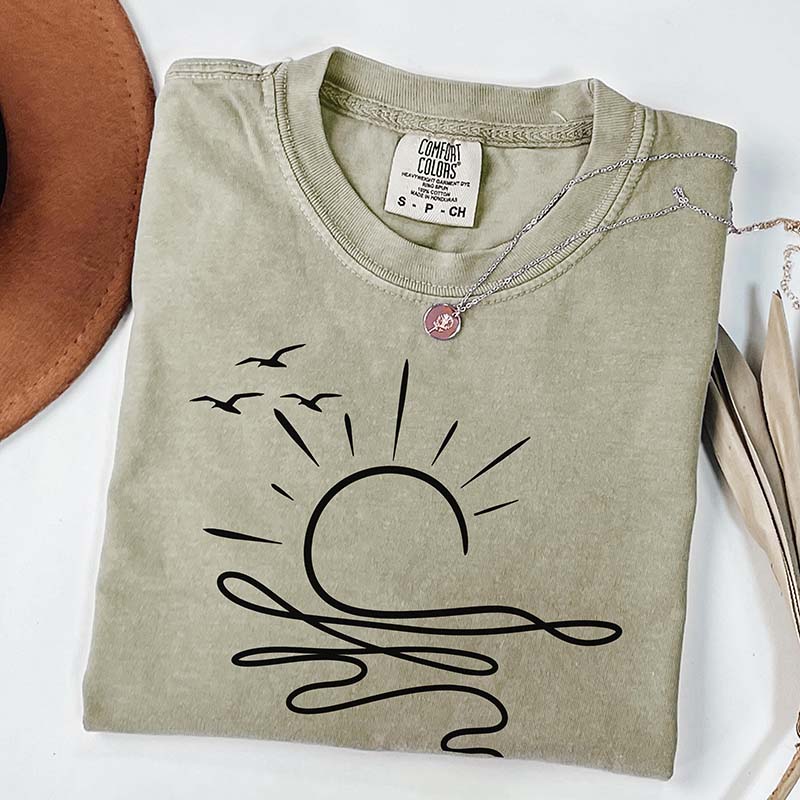 Boho Summer Sun Ocean T-Shirt