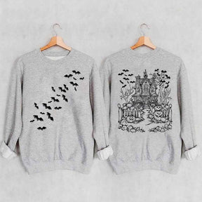 Haunted House Comfort Colors Halloween Sweatshirt