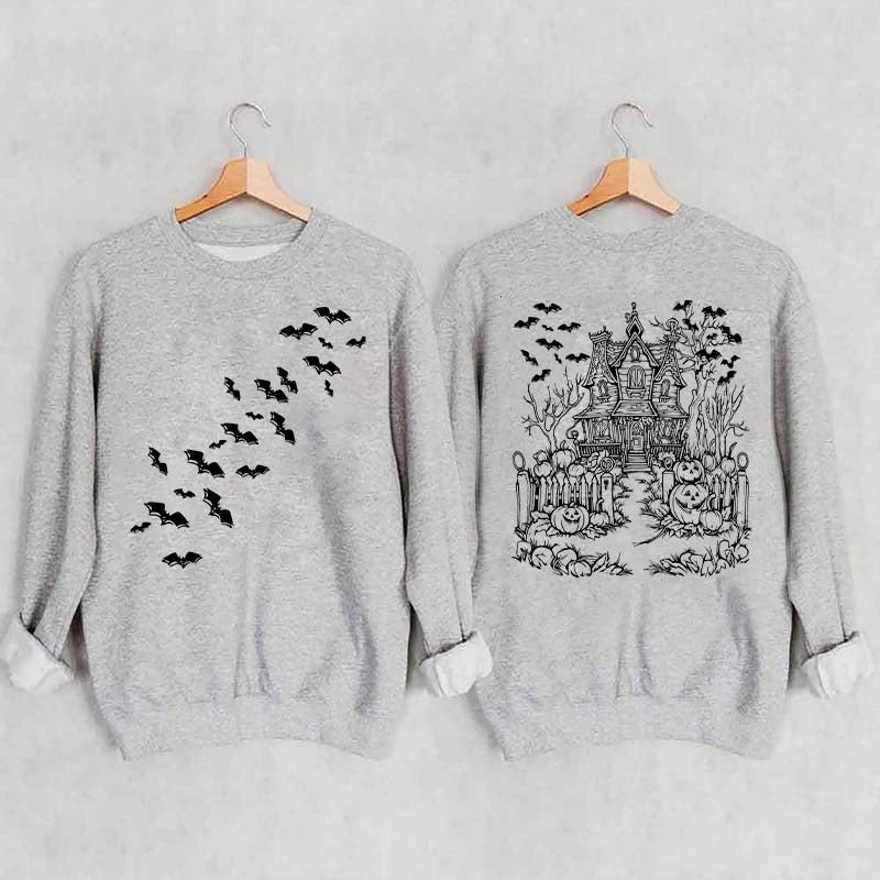 Haunted House Comfort Colors Halloween Sweatshirt