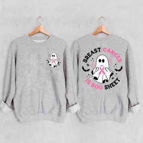 Ghost Ribbon Breast Cancer Is Boo Sheet Sweatshirt