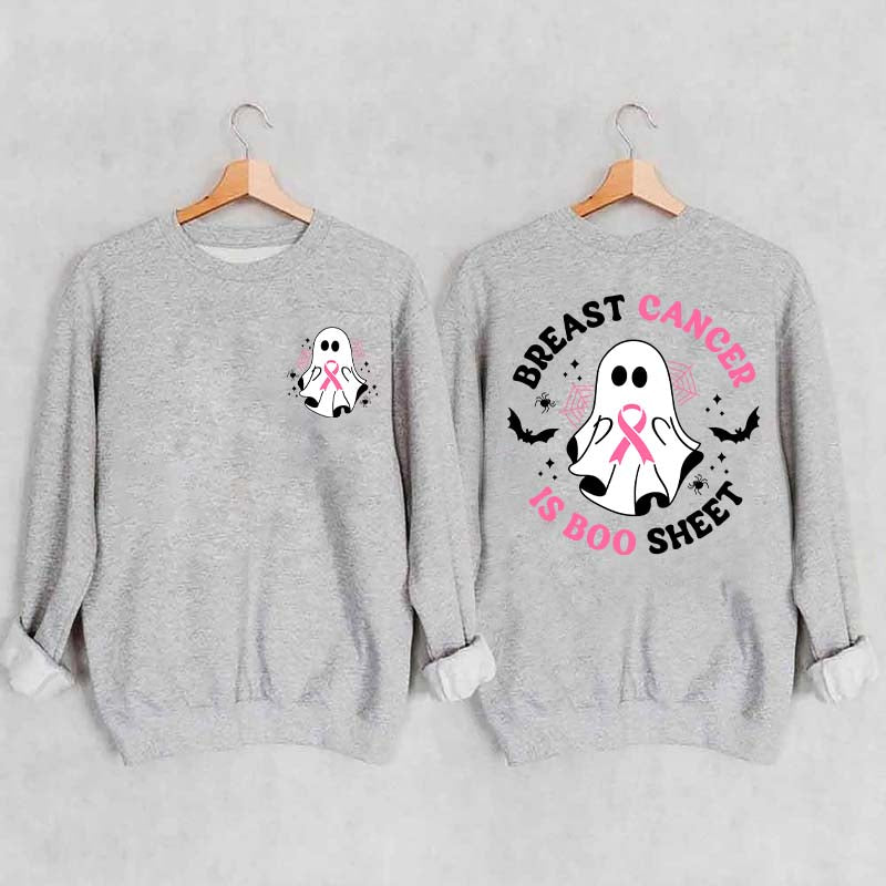 Ghost Ribbon Breast Cancer Is Boo Sheet Sweatshirt