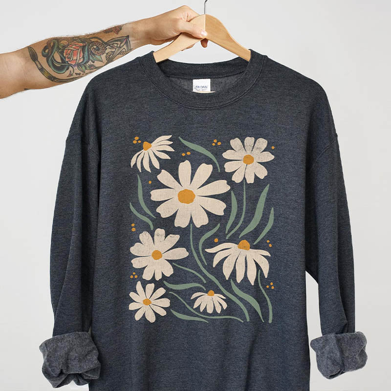 Flower Print Women Gift Sweatshirt