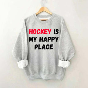 Hockey Is My Happy Place Sweatshirt
