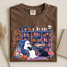 Ghost Book Reader Art T-Shirt
