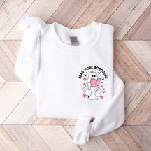 Ghost Reading Books Bookish Halloween Sweatshirt