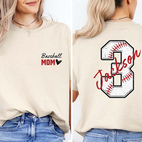 Personalized Baseball Gift for Mom T-Shirt