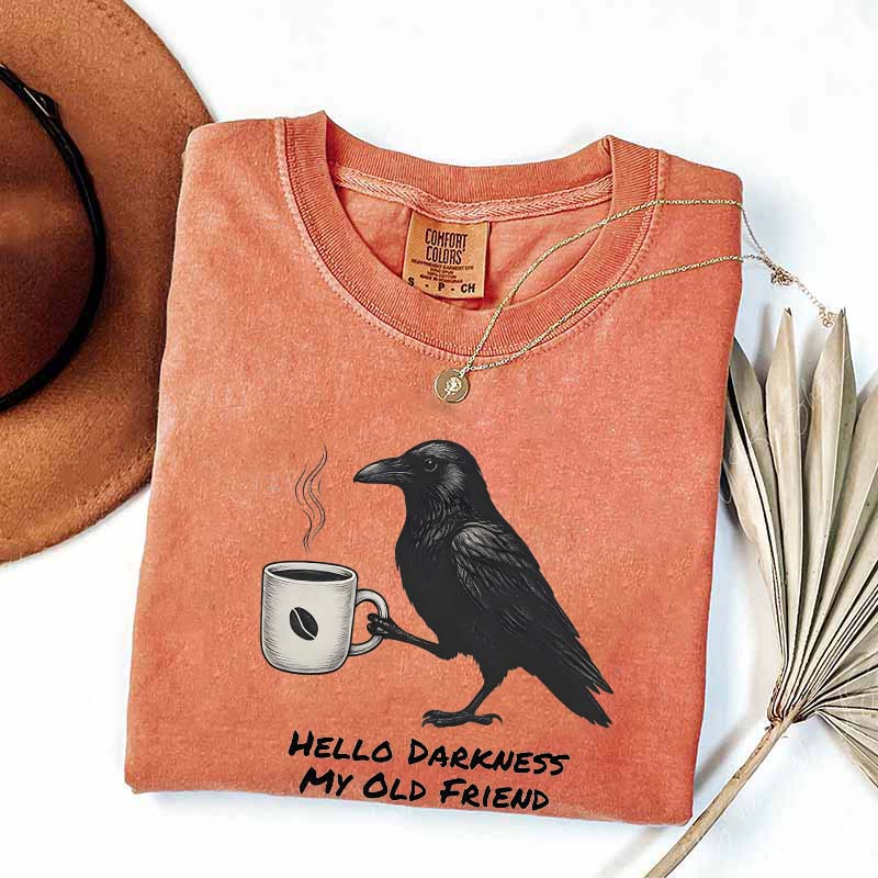 Raven Crow Hello Darkness T-Shirt