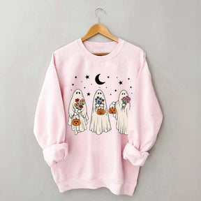 Vintage Retro Floral Ghost Sweatshirt