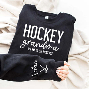 Custom Ice Hockey Grandma Sweatshirt