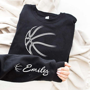 Personalized Basketball Silhouette Sweatshirt