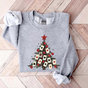 Poker Cards Christmas Tree Sweatshirt