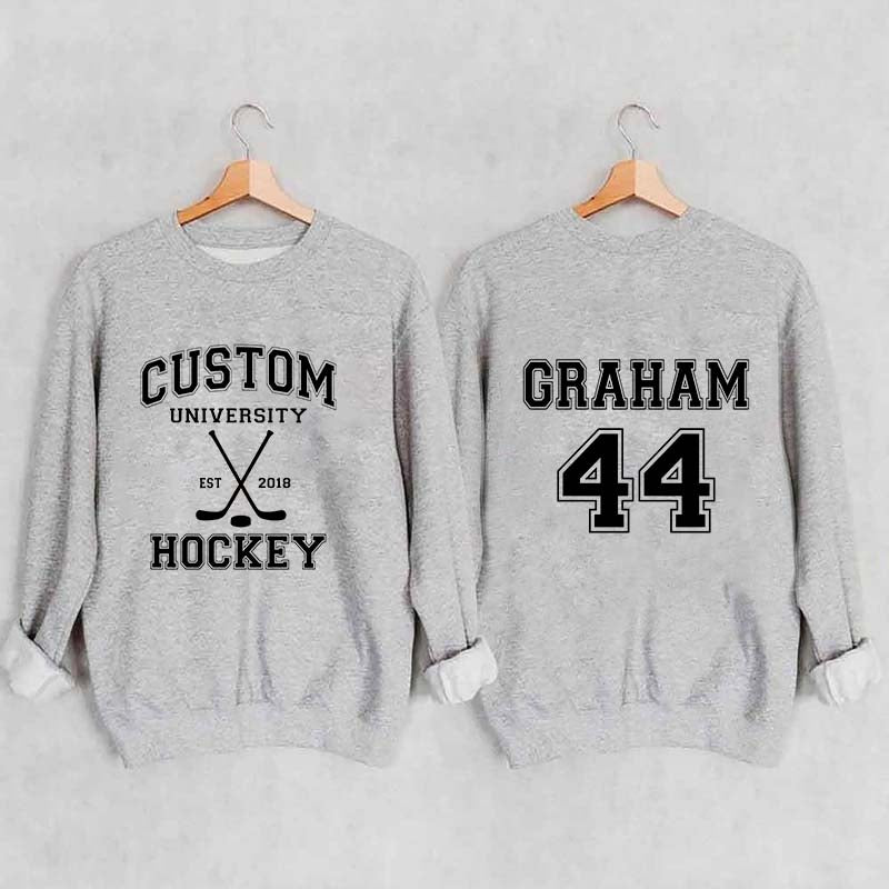 Personalized University Hockey Est Custom Year Sweatshirt