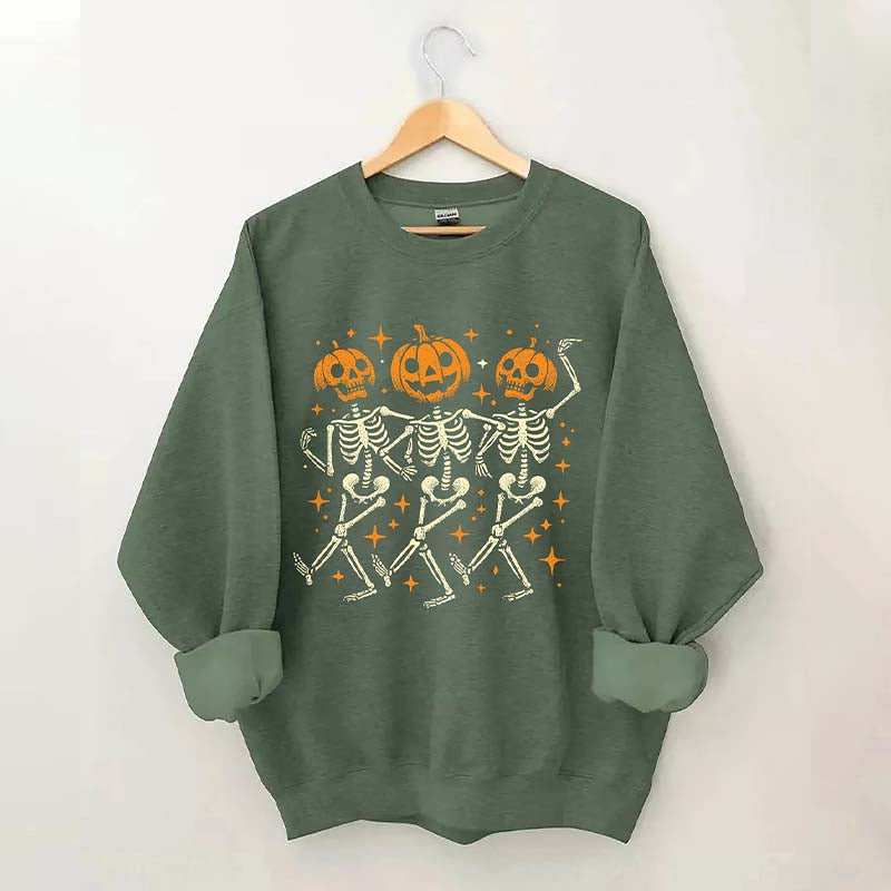 Pumpkin Skeleton Halloween Sweatshirt