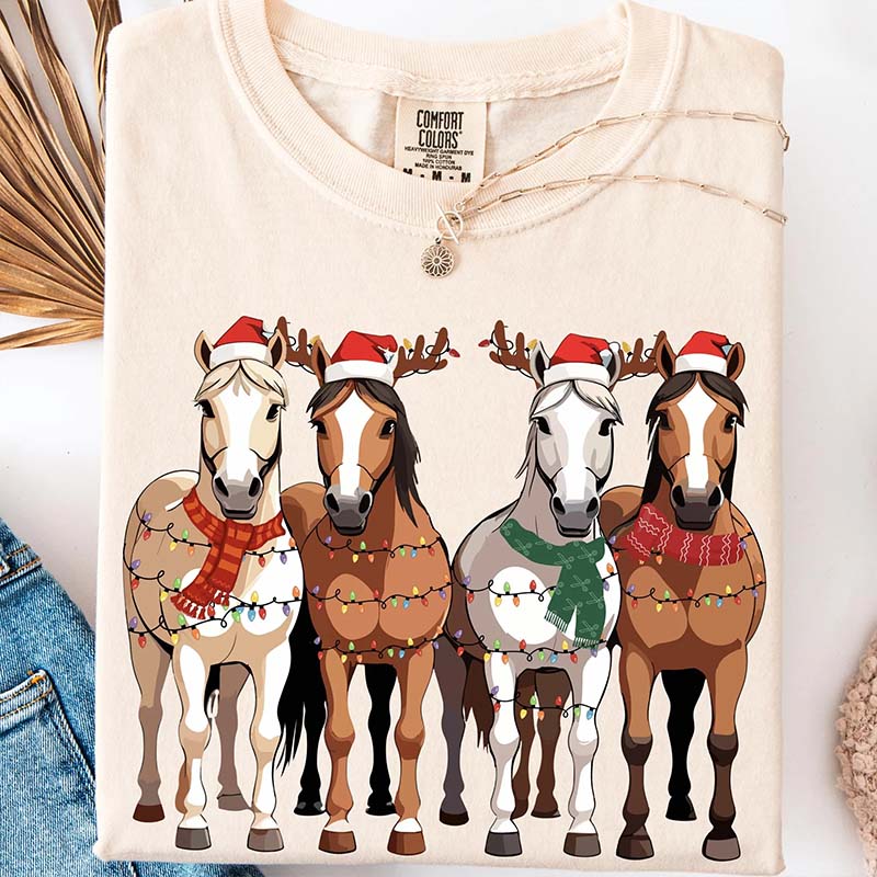 Western Horse Christmas T-Shirt